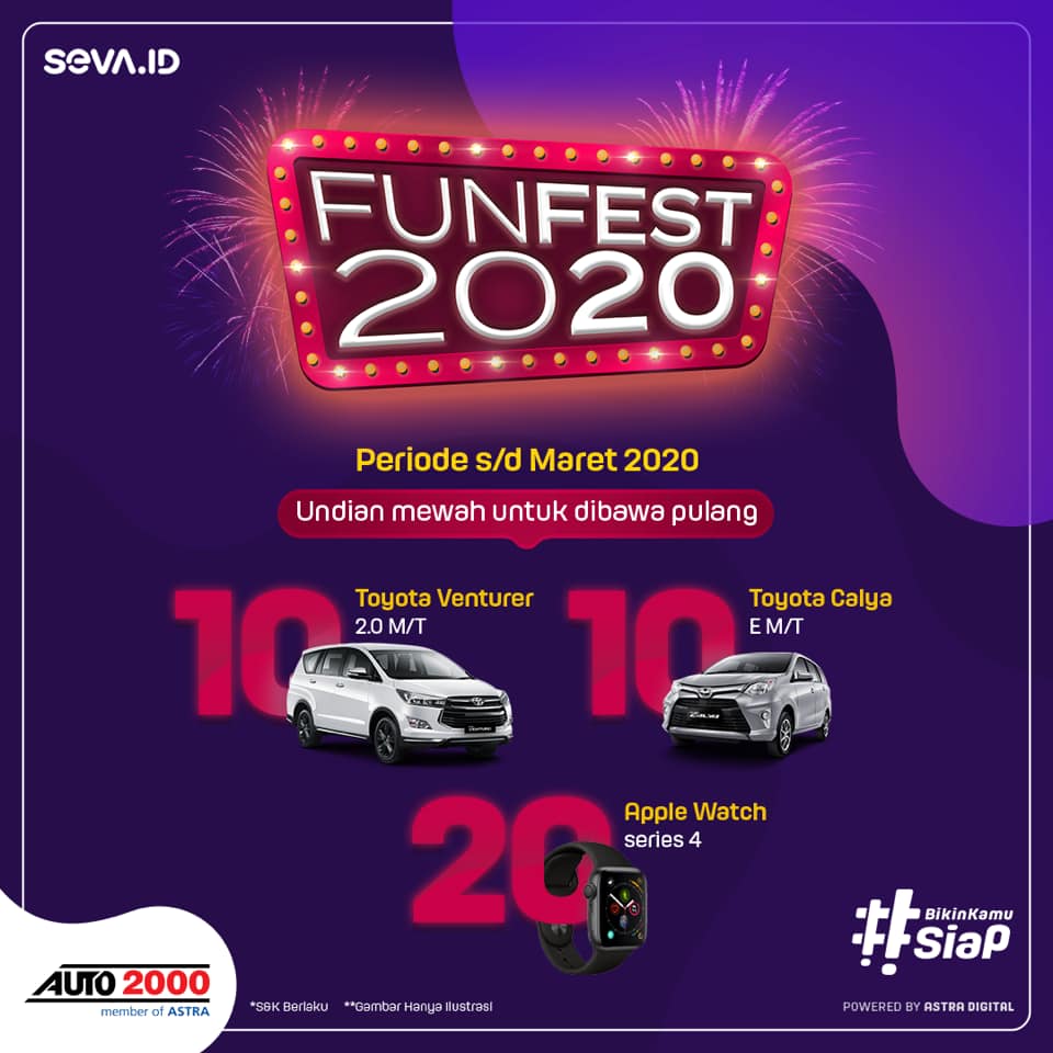 Salah satu promo Seva terbaru Beli mobil dapat mobil di Toyota Fun Fest 2020