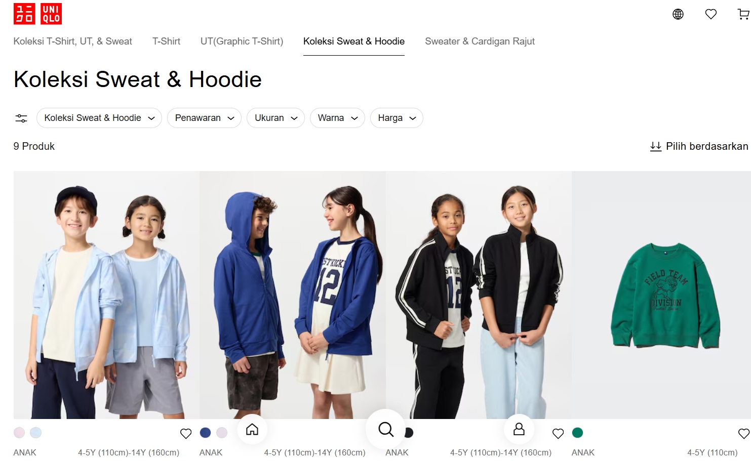 Berbelanja Jaket Anak di UNIQLO