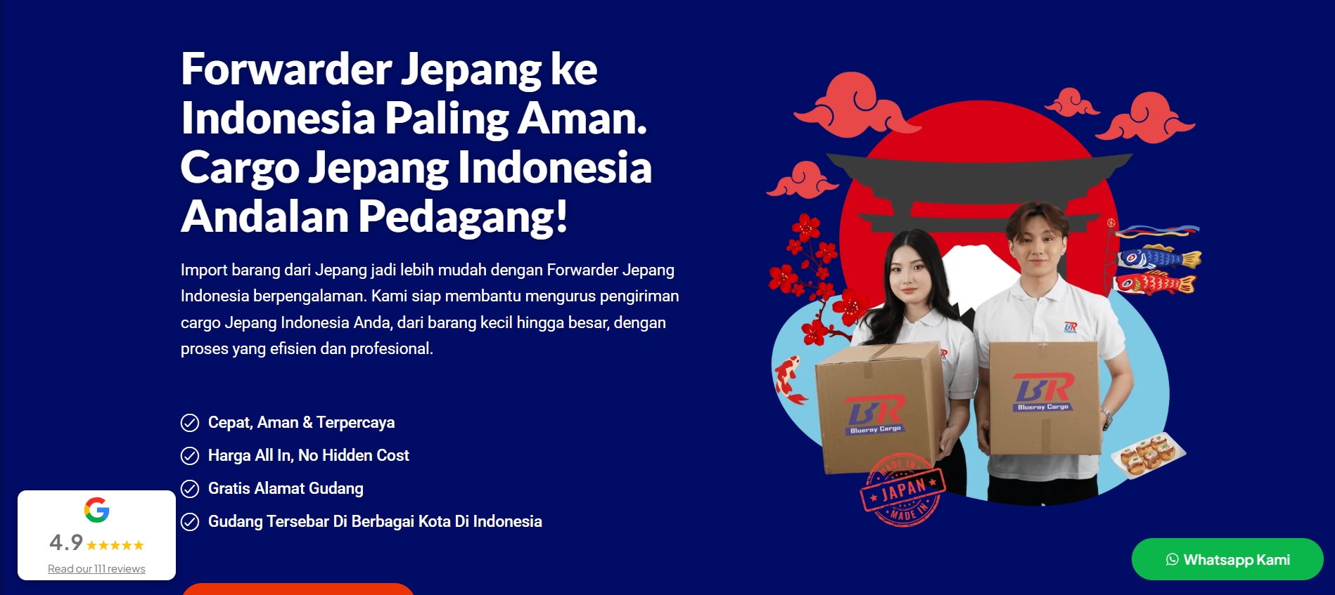 Blue Cargo International - memudahkan proses Import barang dari jepang ke indonesia