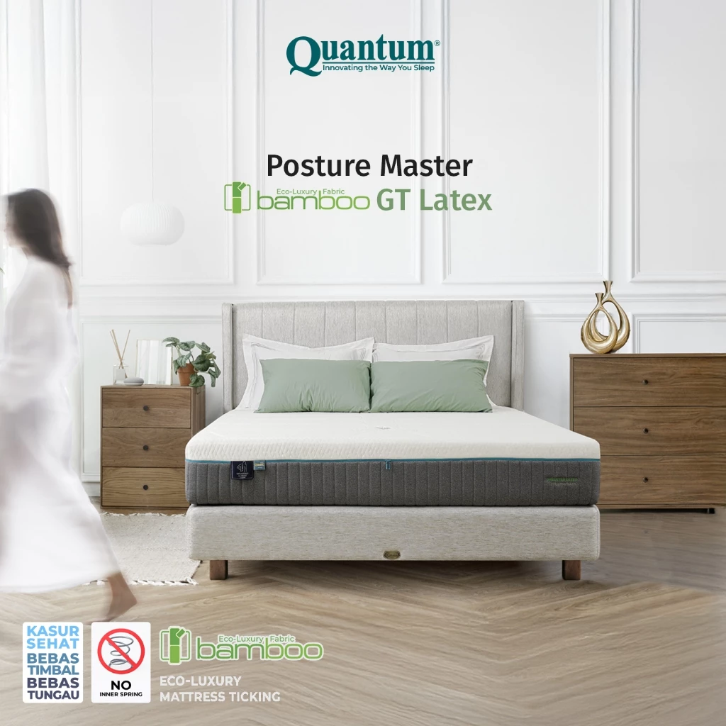 Kasur Orthopedic Quantum Posture Master Bamboo Greentea Latex (GARANSI SEUMUR HIDUP