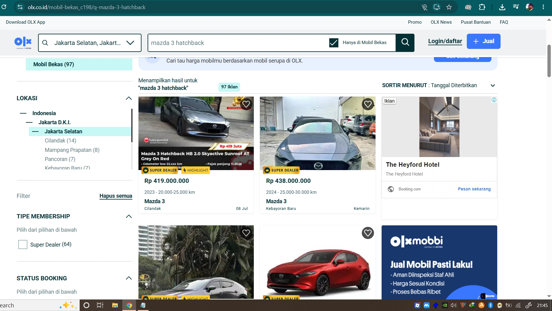 Manfaatkan platform jual beli mobil bekas terpercaya seperti OLXmobbi